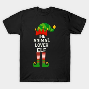 The Animal Lover Elf Matching Family Group Christmas T-Shirt